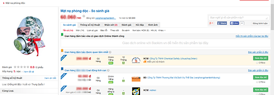 Cửa hàng bán mặt nạ phòng độc online